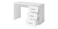 Bureau LUNIS blanc – 3 tiroirs spacieux pour un rangement structuré au quotidien