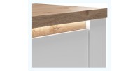 copy of Buffet BRAZZA 1 Tür 3 Schubladen – Kompakter Walnuss-Satin-Stauraum – Sichtbare Fächer – 119 cm