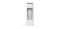 copy of Vitrine 1 Tür links BRAZZA – Öffnung rechts – 5 Fächer – Verglaste Front Nussbaum Satin