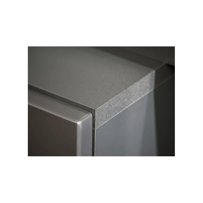 Composición mural RHYS – Mueble para TV, columnas y estanterías – Antracita y roble Wotan