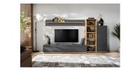 copy of Set mobili JULIA – Vetrine, credenza e mobile TV – Rovere oliato e beige cachemire con LED