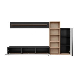 copy of Set mobili JULIA – Vetrine, credenza e mobile TV – Rovere oliato e beige cachemire con LED