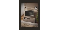 Mise en situation dans un décor 3D du meuble TV SASHA mercure 1 porte