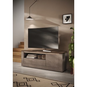 Mise en situation dans un décor 3D du meuble TV SASHA mercure 1 porte
