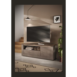 Mise en situation dans un décor 3D du meuble TV SASHA mercure 1 porte