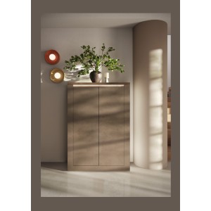 copy of Buffet BRAZZA 1 porta 3 cassetti – Mobile compatto in noce satinato – Vani a vista – 119 cm