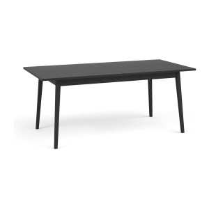 Mesa extensible MONDO – Negro mate – 180 a 220 cm – Patas de diseño en metal