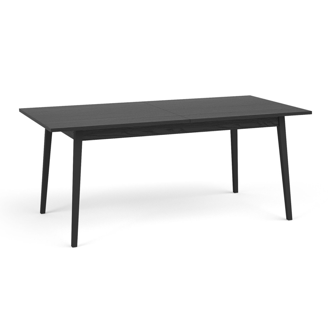 Mesa extensible MONDO – Negro mate – 180 a 220 cm – Patas de diseño en metal