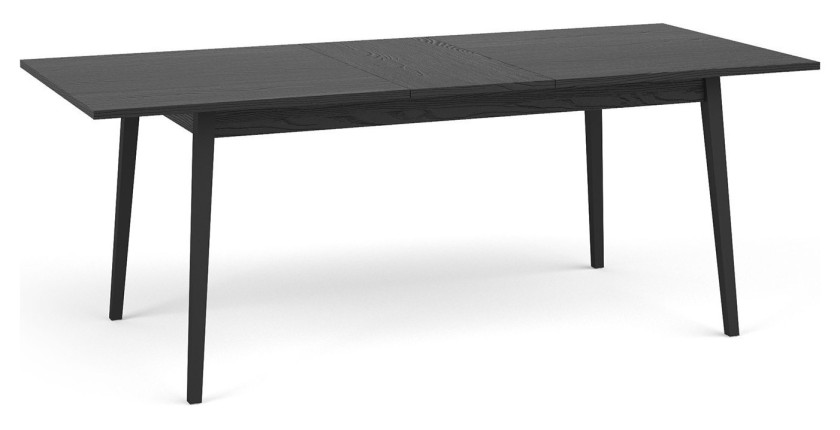 Mesa extensible MONDO – Negro mate – 180 a 220 cm – Patas de diseño en metal