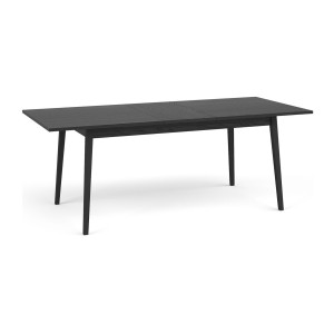 Mesa extensible MONDO – Negro mate – 180 a 220 cm – Patas de diseño en metal