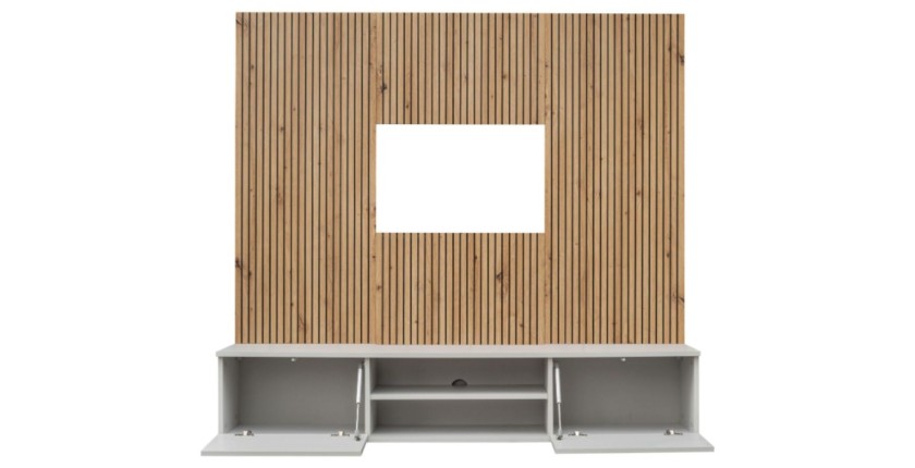 Wandcompositie IXAR – Tv-meubel + decoratieve wandpanelen
