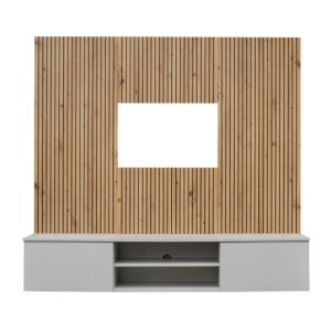 Wandcompositie IXAR – Tv-meubel + decoratieve wandpanelen