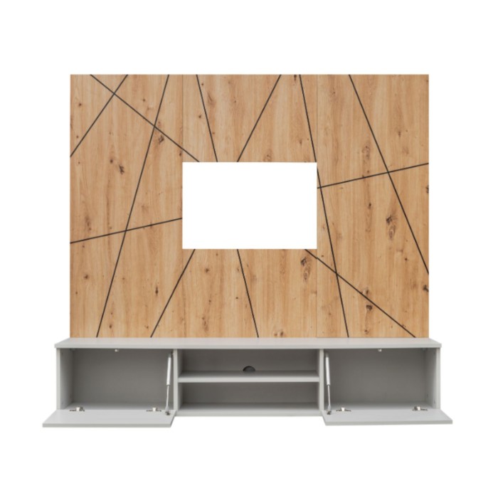Composition murale IXAR géométrique – TV-meubel + decoratieve panelen