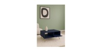 Mesa de centro diseño AZURÉA – Niche + 1 puerta abatible – Azul profundo – 87x43x66 cm