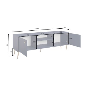 Ensemble de meubles design AZURÉA – Salle à manger complète – Coloris bleu profond