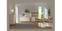 Buffet design AZURÉA – 2 portes + 3 tiroirs – Coloris sable chic
