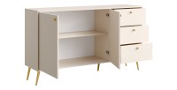 Buffet design AZURÉA – 2 portes + 3 tiroirs – Coloris sable chic