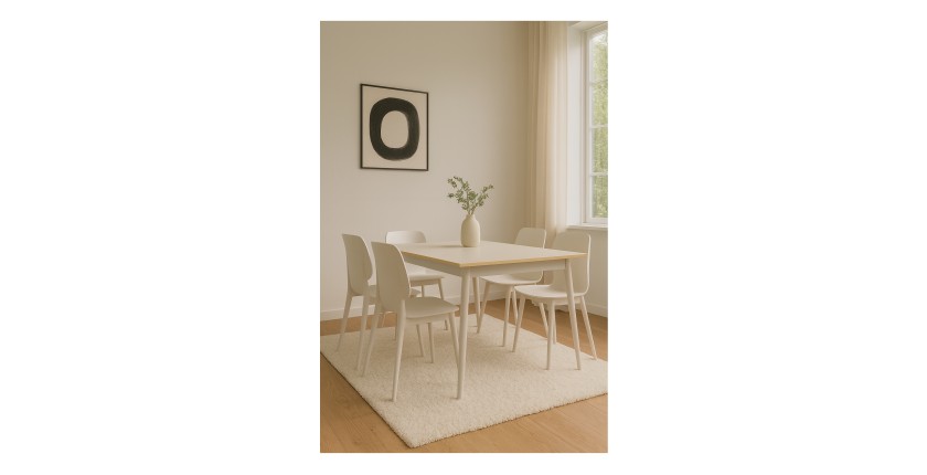 Tavolo da pranzo design AZURÉA – 180 cm – Colore sabbia