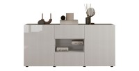 Buffet SCENA 2 portes et 2 tiroirs blanc laqué