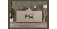 Buffet SCENA 2 portes et 2 tiroirs cachemire dans un décor 3D