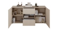 Buffet SCENA 2 portes et 2 tiroirs cachemire ouvert