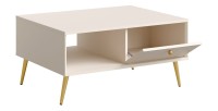 Mesa de centro diseño AZURÉA – 1 nicho + 1 puerta abatible – Color arena
