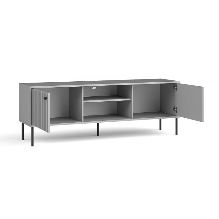 Meubel TV ISIS – 2 deuren & 2 vakken – Grijs – 157x55x41 cm