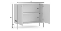 Buffet ISIS – 2 portes – Gris – 105x89x41