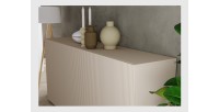 Zoom sur le plateau du buffet SCENA 3 portes cachemire