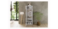 Vitrina SCENA – L60 x H187 x P42 cm – 1 puerta – Blanco lacado brillante