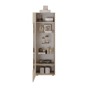 Vitrina SCENA – L60 x H187 x P42 cm – 1 puerta – Color Cachemira