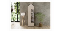 Vitrina SCENA – L60 x H187 x P42 cm – 1 puerta – Color Cachemira