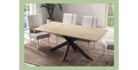 Tavolo da pranzo GWEN – 180 x 90 cm – Rovere Cadiz e metallo