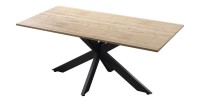 Tavolo da pranzo GWEN – 180 x 90 cm – Rovere Cadiz e metallo