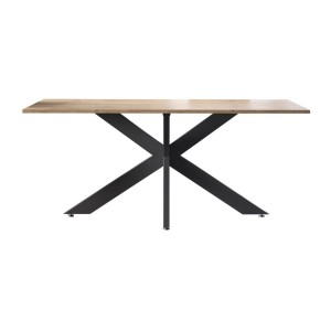 Tavolo da pranzo GWEN – 180 x 90 cm – Rovere Cadiz e metallo