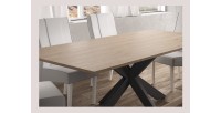 Tavolo da pranzo GWEN – 180 x 90 cm – Rovere Cadiz e metallo