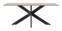 Mesa de comedor GWEN – 180 x 90 cm – Color cachemira y metal