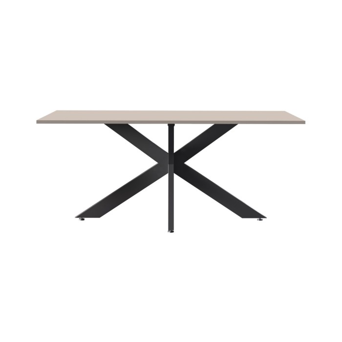 Tavolo da pranzo GWEN – 180 x 90 cm – Colori cachemire e metallo