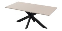 Mesa de comedor GWEN – 180 x 90 cm – Color cachemira y metal