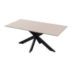 Mesa de comedor GWEN – 180 x 90 cm – Color cachemira y metal