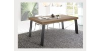 Mesa de comedor SPRING – L168 x H88 x l78 cm – Roble y gris antracita