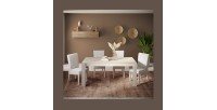 Table fixe SCENA coloris Cachemire dans un décor 3D
