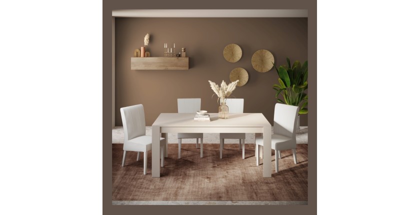 Table fixe SCENA coloris Cachemire dans un décor 3D