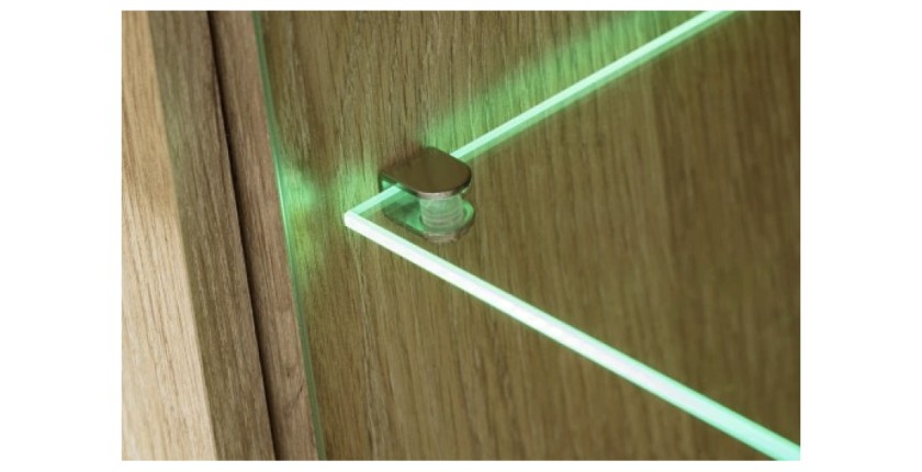 Zoom sur les LEDs de la vitrine ERINA