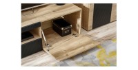 Zoom sur la grande porte du meuble TV DOUM