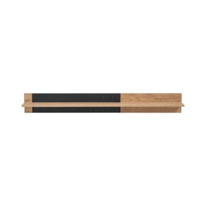Étagère murale DOUM – Chêne clair et noir – L160 x H20 x P23 cm