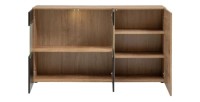 Buffet DOUM – Chêne clair et noir – L160 x H93 x P40 cm