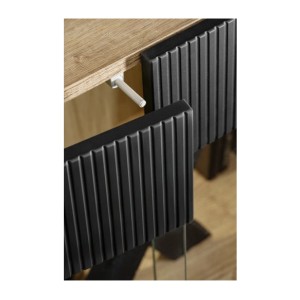 Buffet DOUM – Chêne clair et noir – L160 x H93 x P40 cm