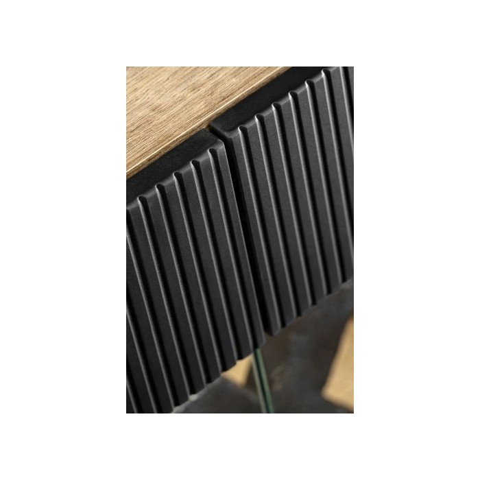 Buffet DOUM – Helles Eichenholz und Schwarz – L160 x H93 x T40 cm