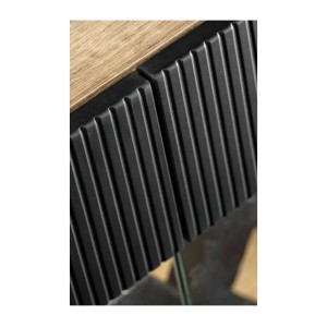 Buffet DOUM – Chêne clair et noir – L160 x H93 x P40 cm